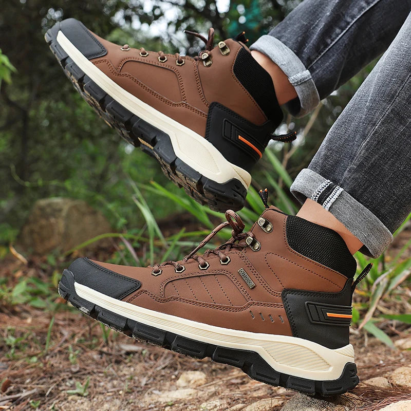 Men's Outdoor Hiking Shoes Four Seasons New Anti-Slip Wear-Resistant Comfort Walking Sneakers Fashion Youth Sports Casual Shoes