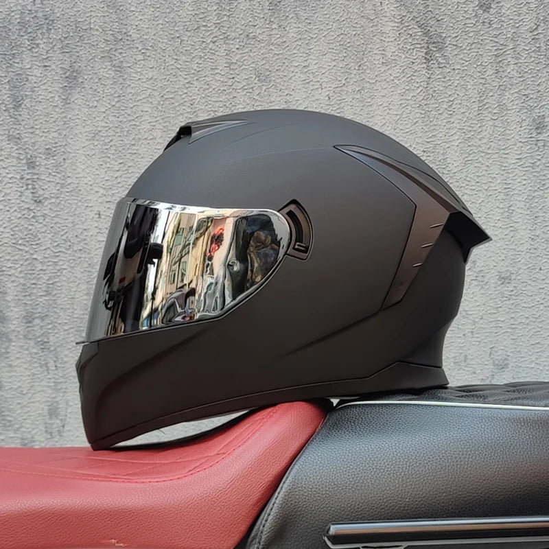 DOT Approved Safety Motorcycle Helmets Full Face Dual Lens Racing Helmet Strong Resistance Off Road Helmet