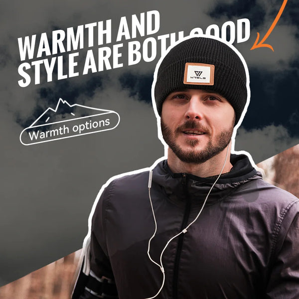 WRELS Winter Thick Knit Beanie Hat Thermal Fleece Lined Windproof Soft Skull Cap for Men Women Outdoor Ski Hiking