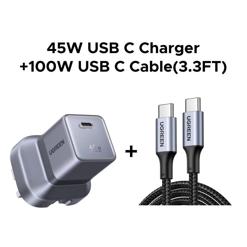 【Ultra Mini】UGREEN Nexode Air  45W GaN Charger USB C Fast Charger PD3.0 PPS For iPhone 18 17 Pro Samsung S26  Tablet Macbook Air