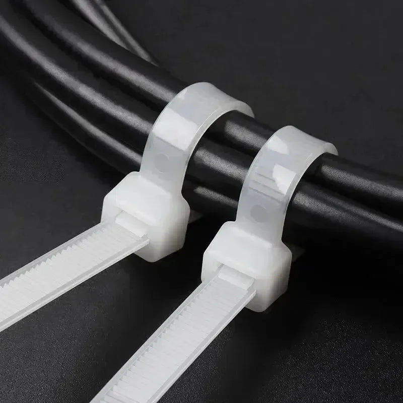 100-1000 PCS Self-locking Plastic Nylon Tie Black Fastening Strap Cable-Tie-Set Cable Zip Tie Fastening Ring Zip Wraps Strap Tie