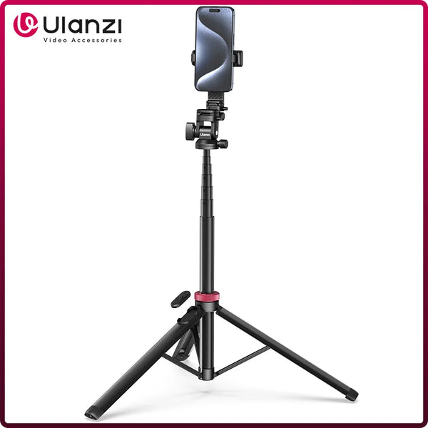 ជើងកាមេរ៉ា Ulanzi MT-78 ទំហំ 1.85 ម៉ែត្រ ដែលអាចដោះចេញបានយ៉ាងរហ័ស ជាមួយនឹងឧបករណ៍កាន់ទូរស័ព្ទពីចម្ងាយ ជើងទ្រសម្រាប់ដាក់ស្បែកជើងត្រជាក់ ទំហំ 1/4 អ៊ីញ សម្រាប់កាមេរ៉ាវីដេអូ ភ្លើងភ្លឹបភ្លែតៗ មីក្រូហ្វូន