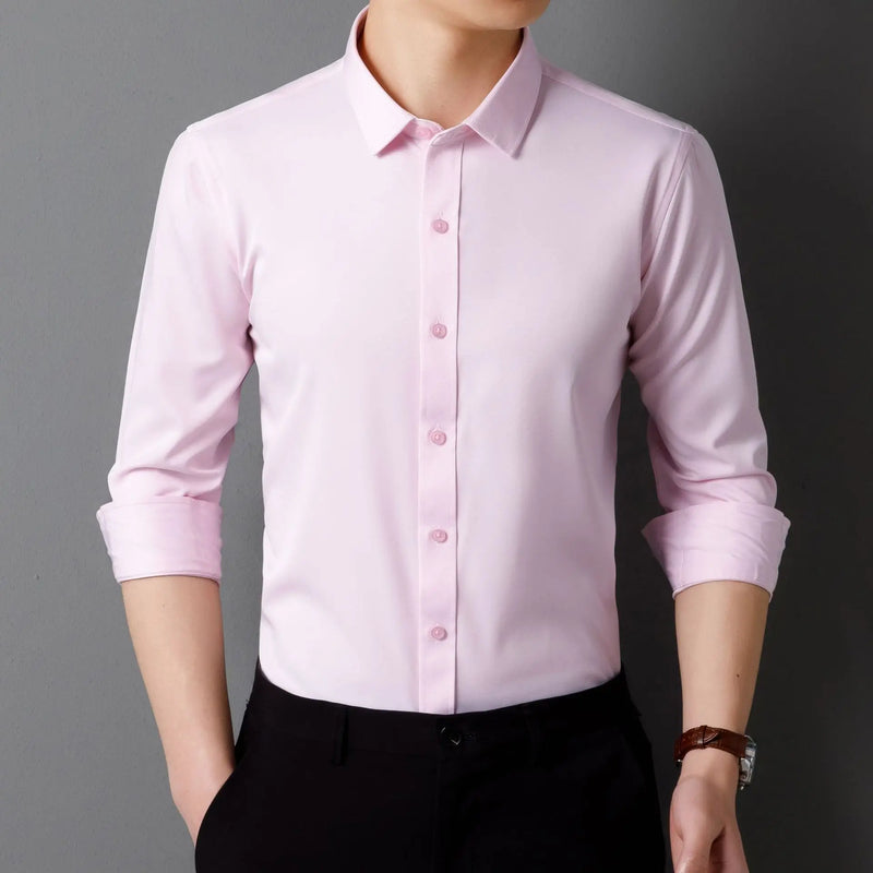 Deep Purple Men's Dress Shirt, Perfect for Weddings, Parties, Business Events, and Performances. White,Black,Blue,Red,Gray,Pink.