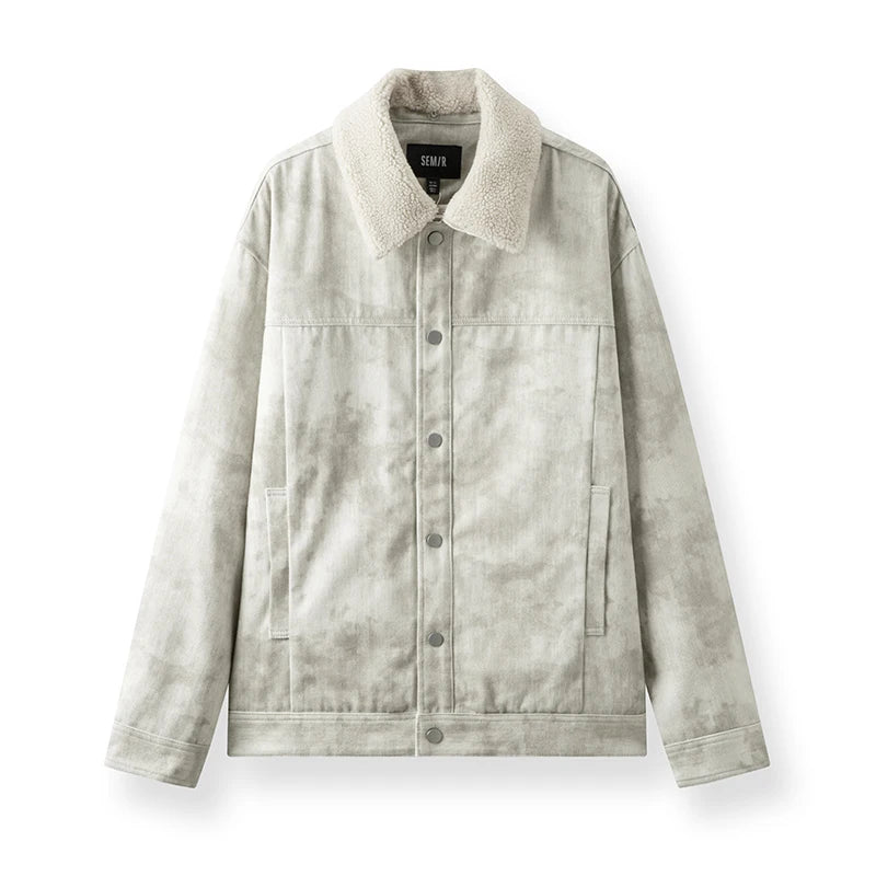 អាវ Denim បុរស Semir កអាវអាចដោះចេញបាន Sherpa បែប Streetwear ឆ្នាំ 2026 សម្លៀកបំពាក់ប្រចាំថ្ងៃរដូវរងាថ្មីបែបទីក្រុង រចនាប័ទ្មធម្មតា