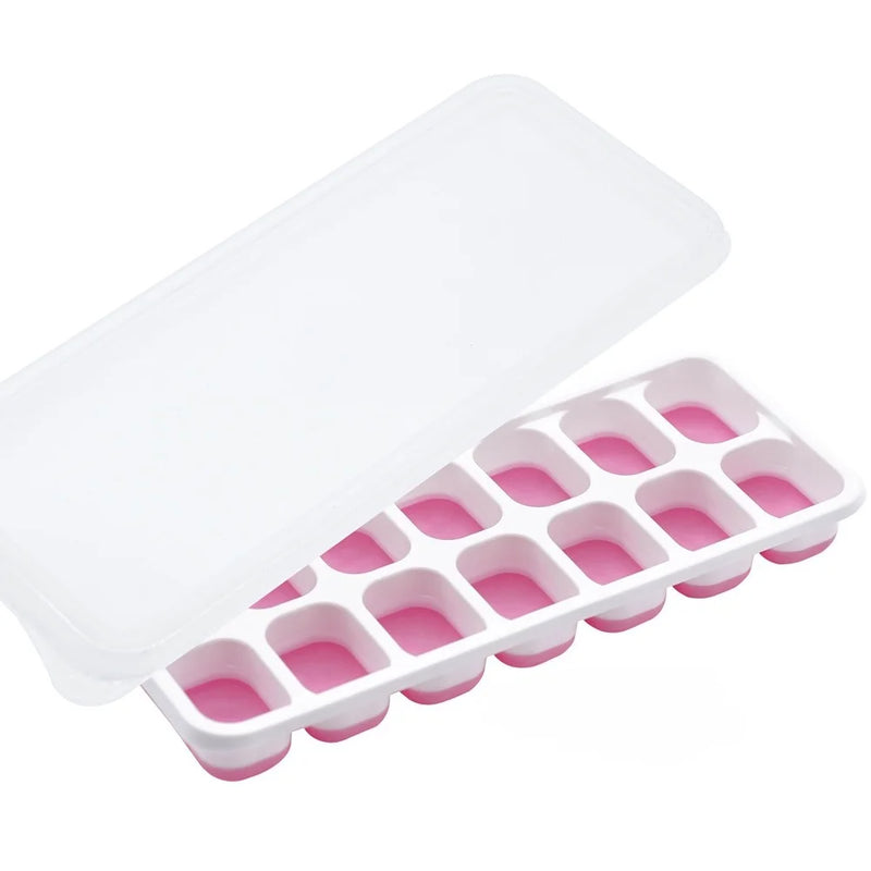 14-Square Ice Tray Ice Cube Tray -Anti-Spill Freezing Mold, Easy Release Non-Stick Ice Maker, Suitable for Drinks and Freshness