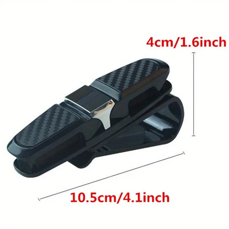 2pcs Car Visor Sunglass Holder Clip, Portable Eyeglasses Mount, ABS Material Auto Accessories Compatible with Various Models.