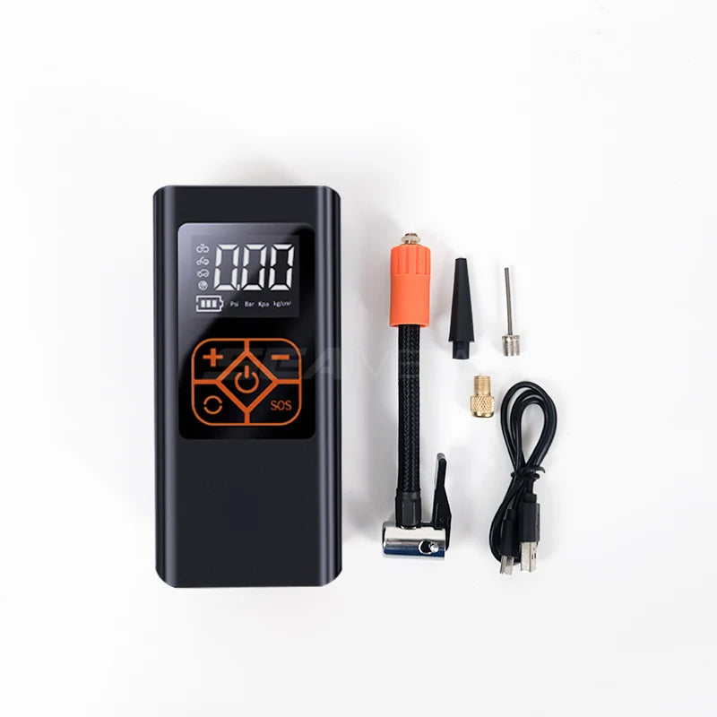 SEAMETAL Wired Wireless Car Air Pump Portable Mini Electric Tire Pump Air Compressor Handheld Digital Display Charging Pumps
