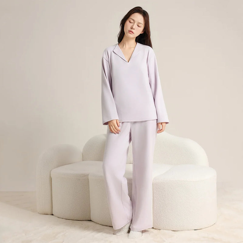 Pijama Mujer Thicken Warm Sleepwear For Sleeping Set Autumn Winter Couple Pajamas Long Sleeve De Velvet Women's Home Clothes