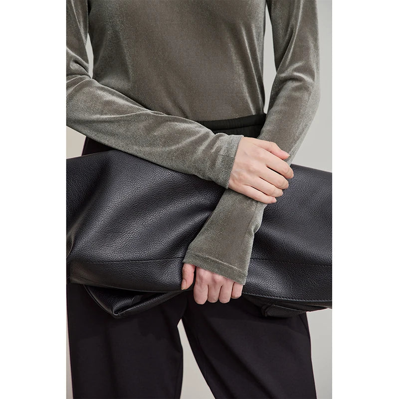 Amii Long Sleeve T-shirt 2026 Autumn New Shiny Casual ONeck Slim T-Shirt Women's Solid Color Versatile Mesh Knitted Top 12523045