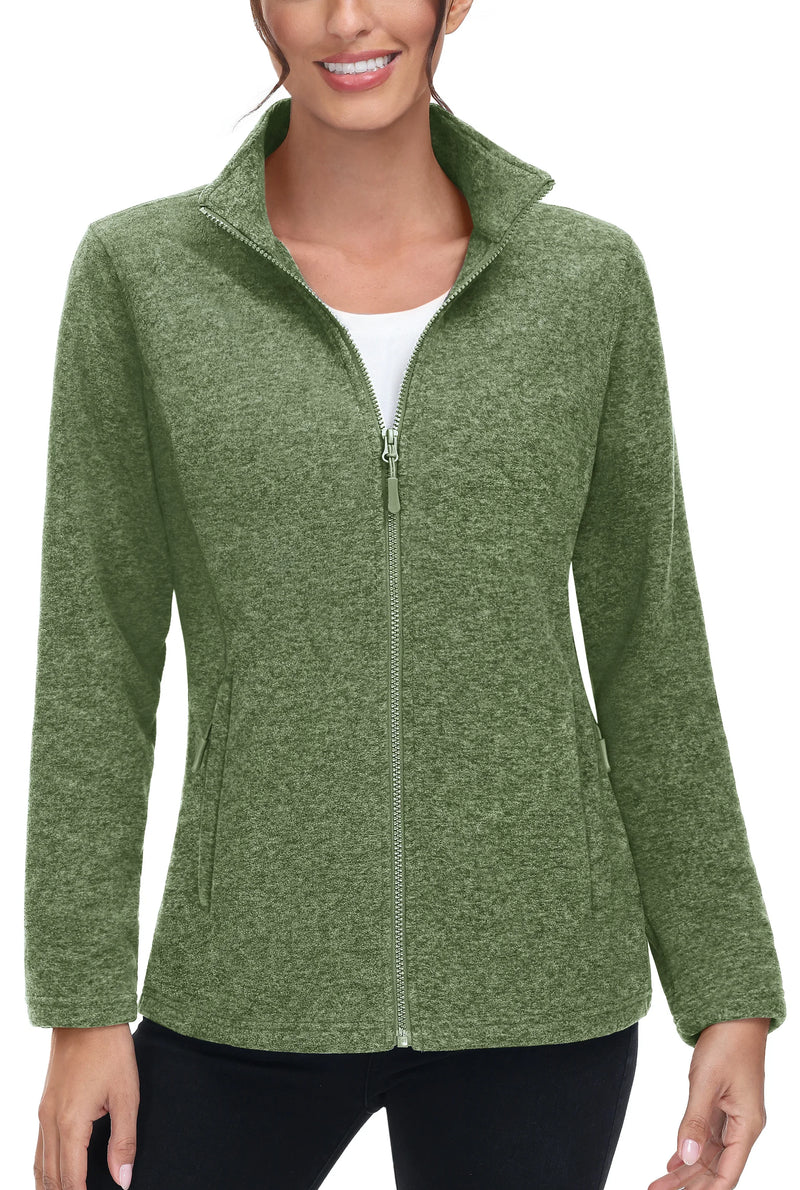 TACVASEN Spring/Autumn Lightweight Fleece Jackets Womens Sports Warm Sweatshirts Thermal Casual Turtleneck Sweater Coats Tops