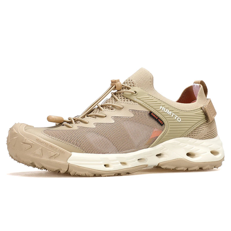 HUMTTO Barefoot Shoes Mens Summer Hiking Shoes for Men Breathable Quick Drying Outdoor Sneakers Trekking Black Beach Sandals Man