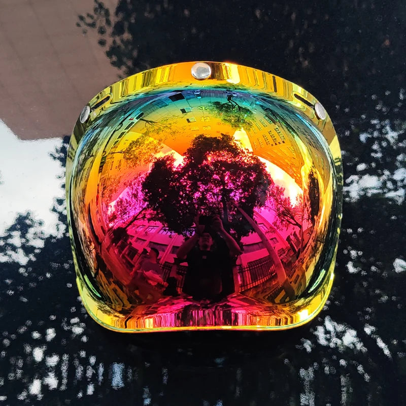 Motorcycle helmet sun shield / 3/4 motorcycle helmet lens bubble sun visor / retro helmet lens windshield / 12 colors optional