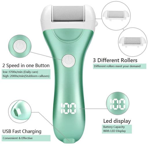 Hot Sale Charged Electric Foot File for Heels Grinding Pedicure Tools Professional Foot Care Tool Dead Hard Skin Callus Remover