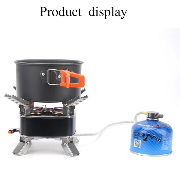 6800W 12800W 18000W Portable Outdoor Stove Camping Gas Stove Folding Head Burner Strong Fire Stove with Storage Bag For Hiking