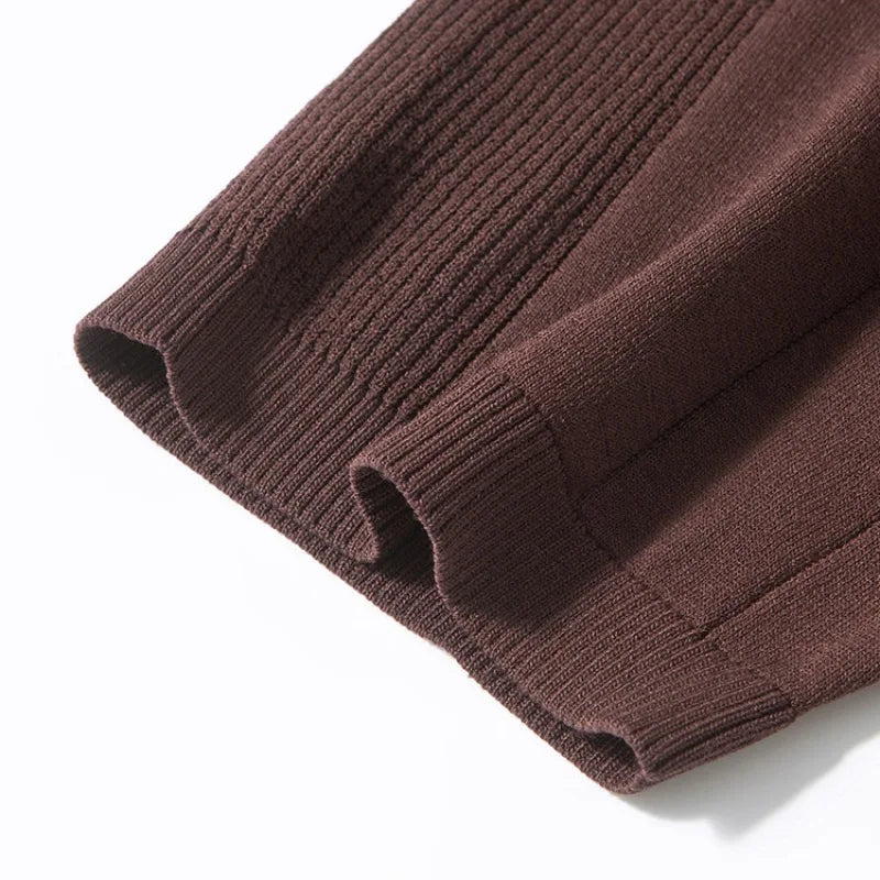 Men's Summer Short Sleeve Round Neck Linen Silk Knitted Sweater Old Money Style Breathable Slim Fit