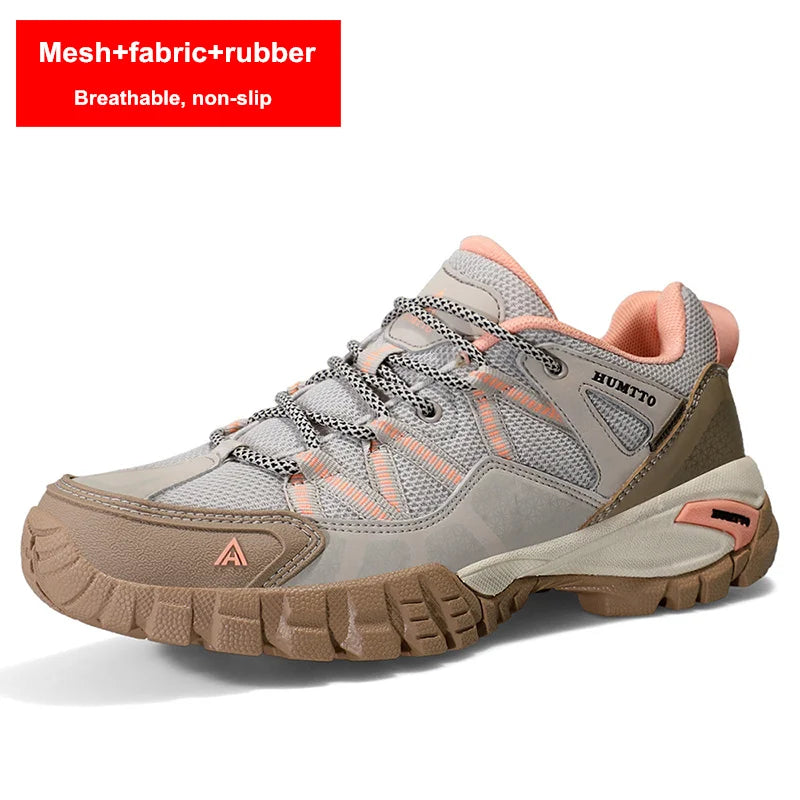 HUMTTO Hiking Shoes for Women Non-slip Outdoor Womens Shoes Luxury Designer Breathable Sports Trekking Climbing Sneakers Woman