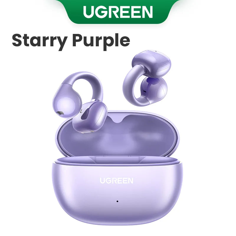 Open Ear Clip Wireless Earphones Bluetooth Earbuds Sports Headphones 30H AI Call Noise Cancellation Playtime