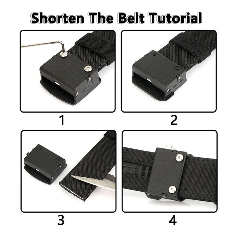 TUSHI Belt Strong Casual Belt for EDC Metal Automatic Buckle Tactical Outdoor Belt Tight Nylon Rigid Girdle Men's Military belts