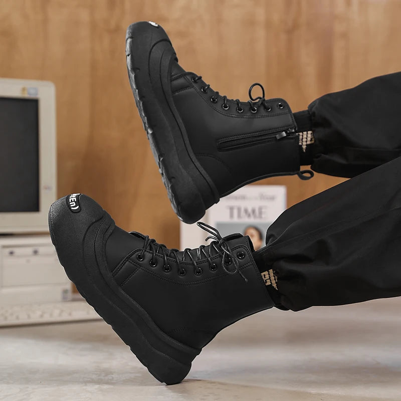 Men's Boots Autumn and Winter Soft-Sole Non-Slip Casual Boots Fashion Joker Outdoor Boots Youth Comfort Plus Size Tooling Boots
