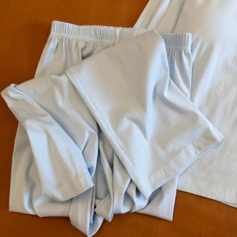 Long Sleeve Tops with Pants Pajamas Nightwear for Woman 2 Pieces Home Wear Clothes for Ladies Sleepwear Suit Loungewear Pyjama