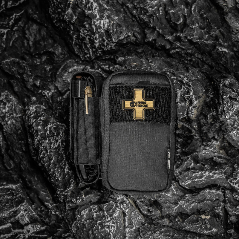 RHINO RESCUE Fanny Pack First Aid Kit, Compact Emergency Pouch with Molle Quick-Release for Outdoor Camping Hiking IFAK