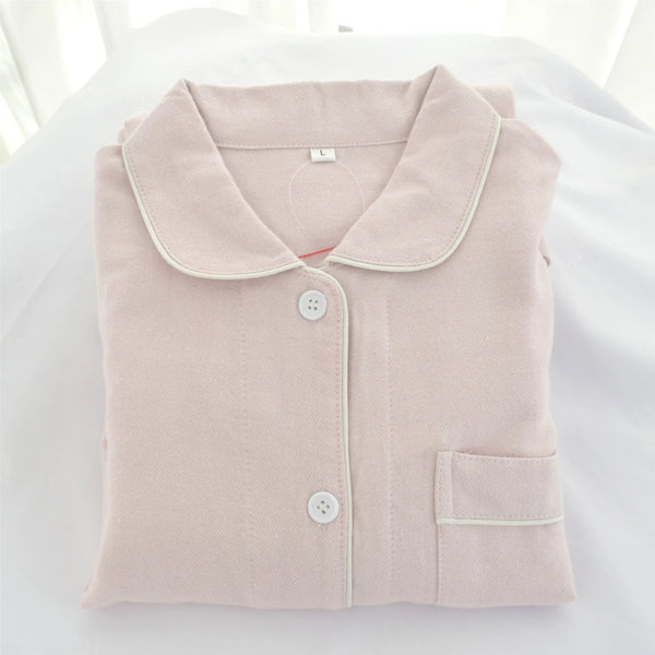 100% Cotton Spring Autumn Long Sleeve Couple Pajamas Loose Two-piece Suit Lounge Home Wear Sleeping Women Pyjamas Femme Sets