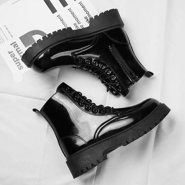 Couples British Casual Boots Soft-Sole Non-Slip Autumn and Winter Unisex High-Top Boots Fashion Versatile Men Outdoor Work Boots