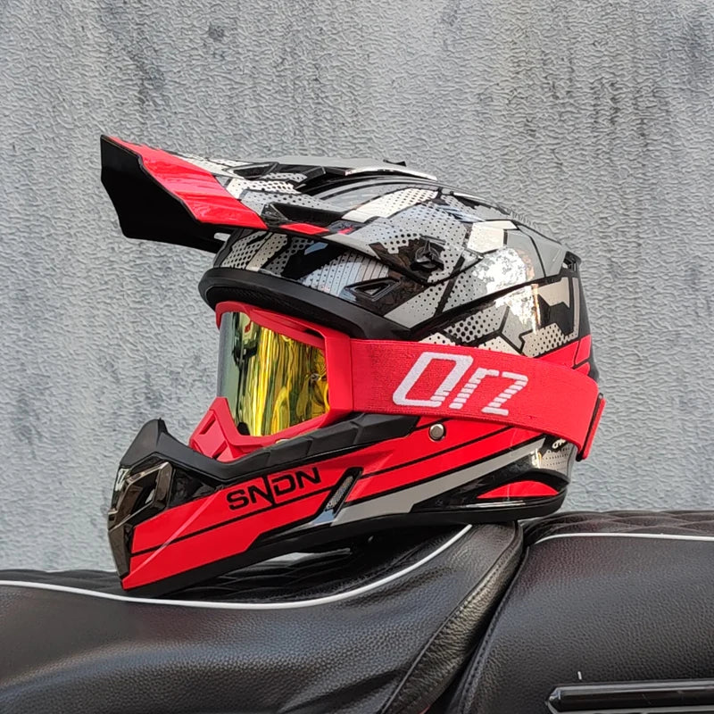 ORZ high-quality off-road motorcycle helmet Kask Cross Downhill Soporte Casco off-road helmet ATV downhill helmet