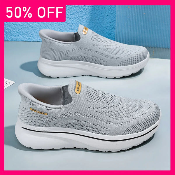 New Unisex Walking Shoes Trendy Mesh Breathable Outdoor Fitness Shoes Soft Sole Wear-resistant Anti Slip Comfort Tennis Shoes