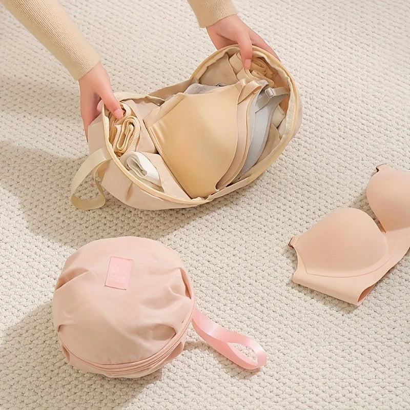 1pc Honey Girl Style Bra Organizer Bag. 3-in-1 Trave,Organizer Suitable for Bra,Lingerie.Compact for,Gym,Daily Use,the Organizer