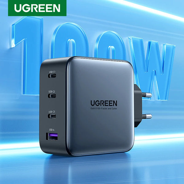 UGREEN USB Charger 100W GaN Charger for Macbook Tablet Fast Charging for iPhone Xiaomi USB Type C PD Charge for iPhone 18 17 16