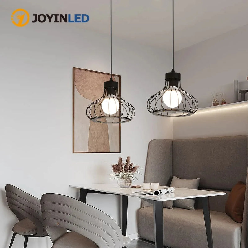 Industrial Pendant Light Metal Chandelier for Dining Room Vintage Retro Loft E27 Base Ceiling Lamp Creative Bar Cafe Lighting