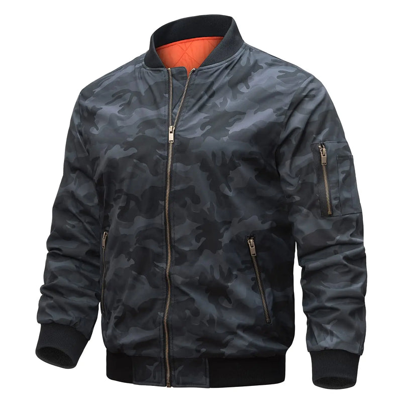 TACVASEN Winter Padded Bike Jackets Outwear Mens Retro Pilot Jacket Coat Casual Baseball Jackets Varsity Jackets Streetwear