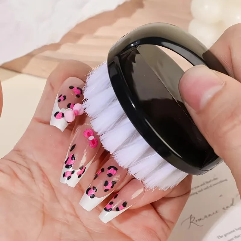 1pc Nail Dust Cleaning Brush - Hard Bristles with Ergonomic Design, Suitable for Manicures And Foot Care,Portable Nail Brush.