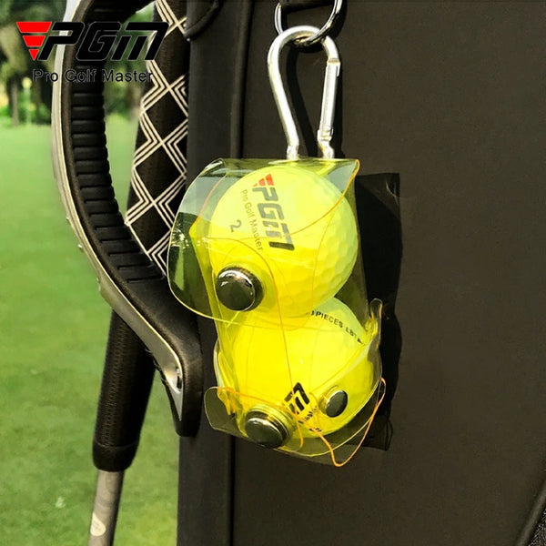 PGM Small Golf Ball Bag Waist Bags Clip Men Women Portable Balls Cover Magnetic Suction Buckle Colorful Laser QJ007
