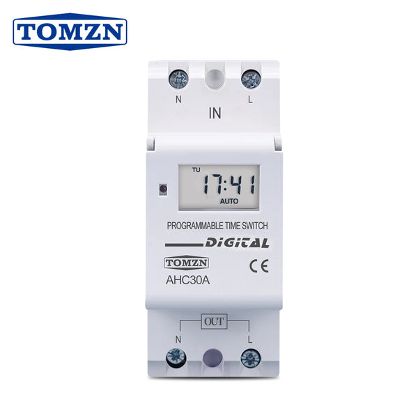 New Type Din Rail 2 Wire Weekly 7 Days Programmable Digital TIME SWITCH Relay Timer Control AC 220V 230V 12V 24V 48V 16A