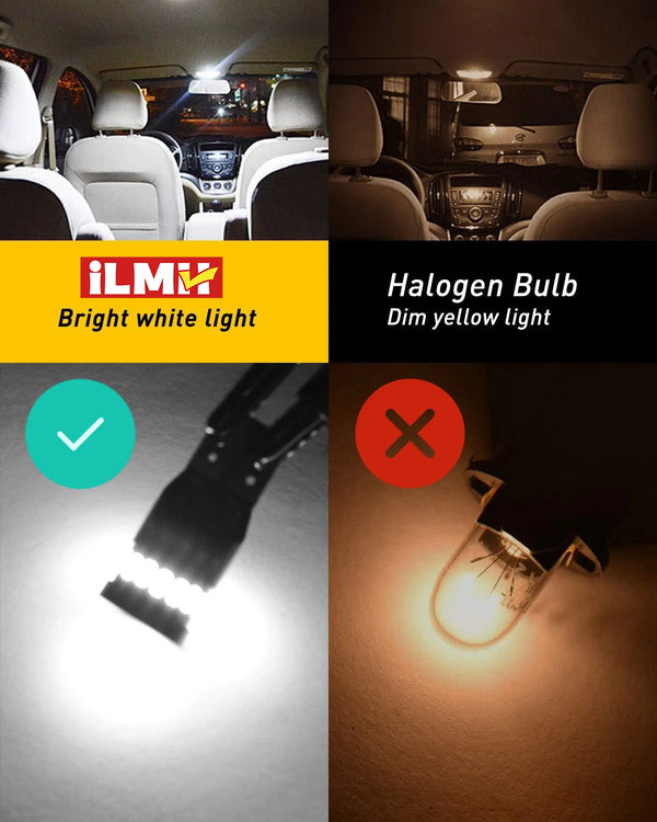 អំពូល LED T10 W5W ចំនួន 10-40 អំពូល CANBUS គ្មានកំហុស 12V 4014-26SMD 400LM 6500K ពណ៌សភ្លឺខ្លាំង ភ្លើងខាងក្នុងរថយន្ត ផែនទីទ្វាររថយន្ត