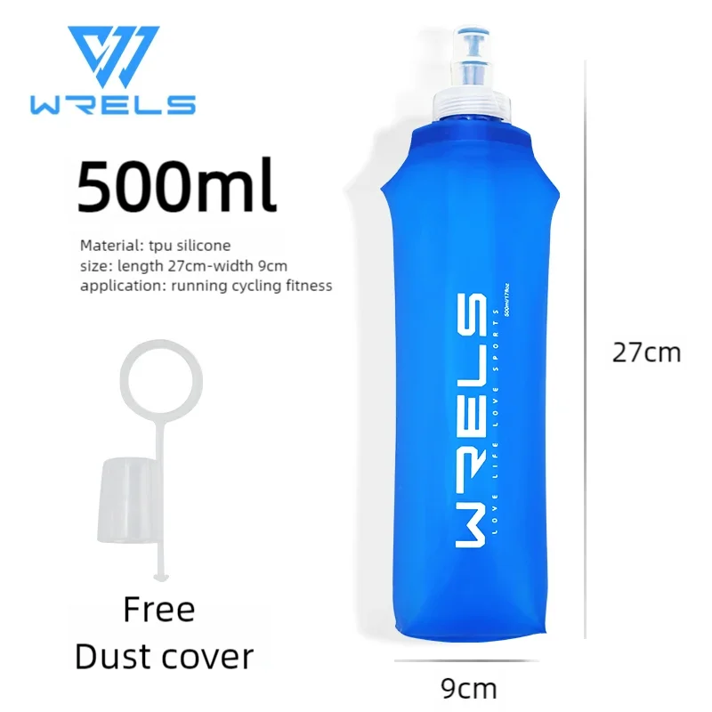TPU Folding Water Bottle Climbing Soft Flask Sport Water Bag Collapsible Silicone Water Bottle BPA Free Outdoor Sport Portable