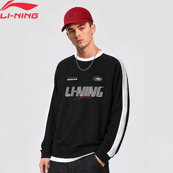 អាវយឺតបុរស Li-Ning រចនាបថកីឡា LN COOL មានផាសុកភាព រលុង ទាន់សម័យបែបបុរាណ អាវយឺត LiNing បុរាណ ធម្មតា AWDW549