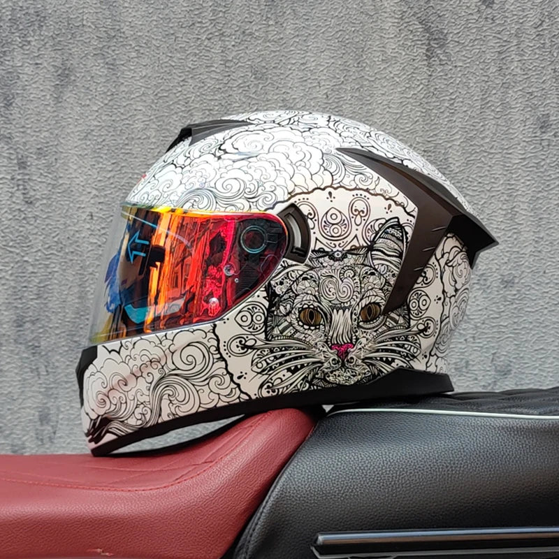 Motorcycle Full face helmet dual lens anti-fog motorbike motorcross racing helmet Casco Capacete protective DOT