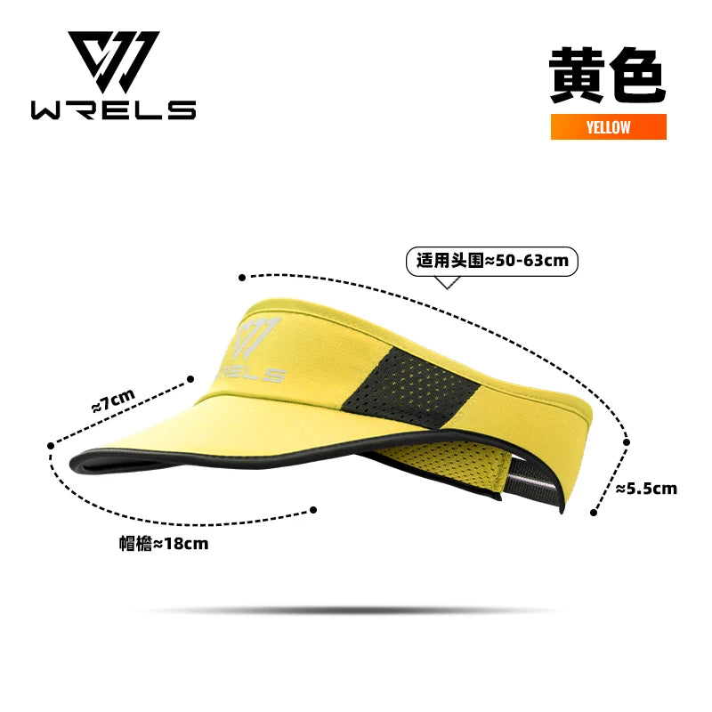 WRELS Cooling Stretchy Visor Men Mesh Baseball Cap Summer Outdoor Sports Cap Lightweight Running Sun Protection Visor No Slip Ca