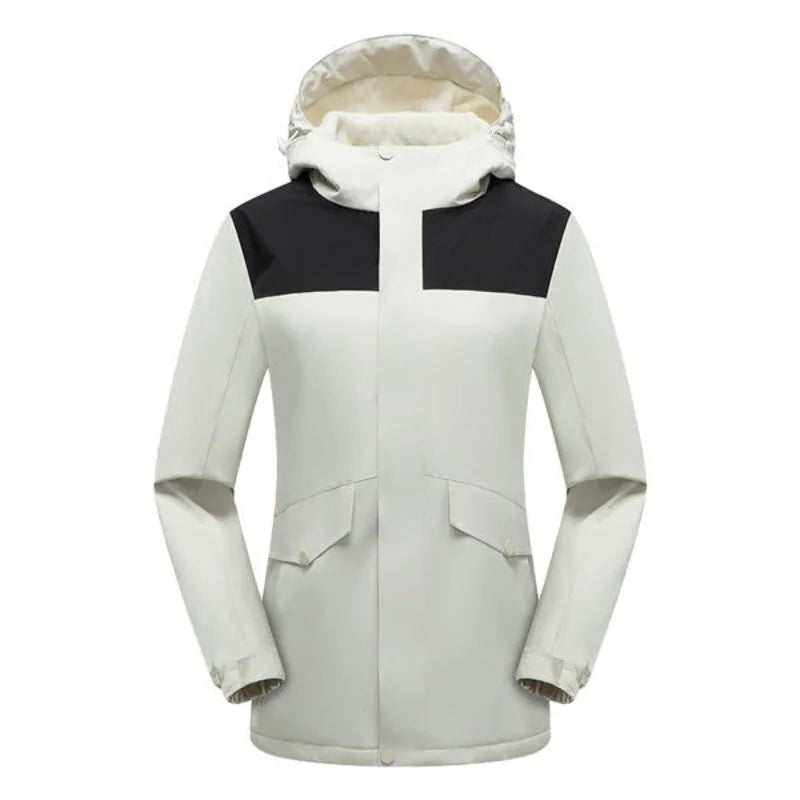 YKK zipper one-piece fleece thickened fishing suit team-building activity mountaineering jacket windproof and warm custom logo
