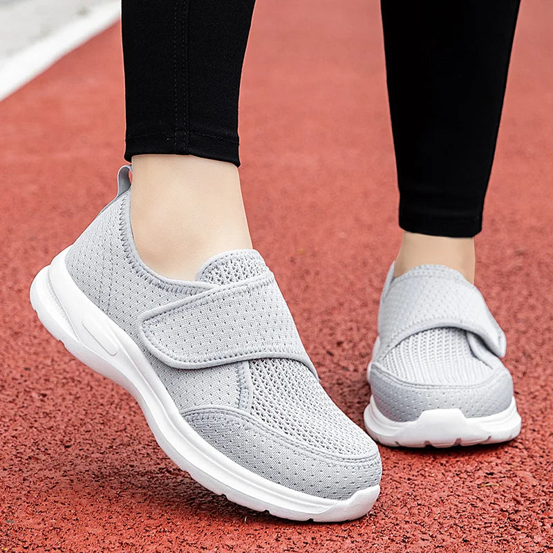 Summer Women Adjustable Diabetic Shoes For Fat Wide Foot Swollen Feet Hallux Valgus Sneakers
