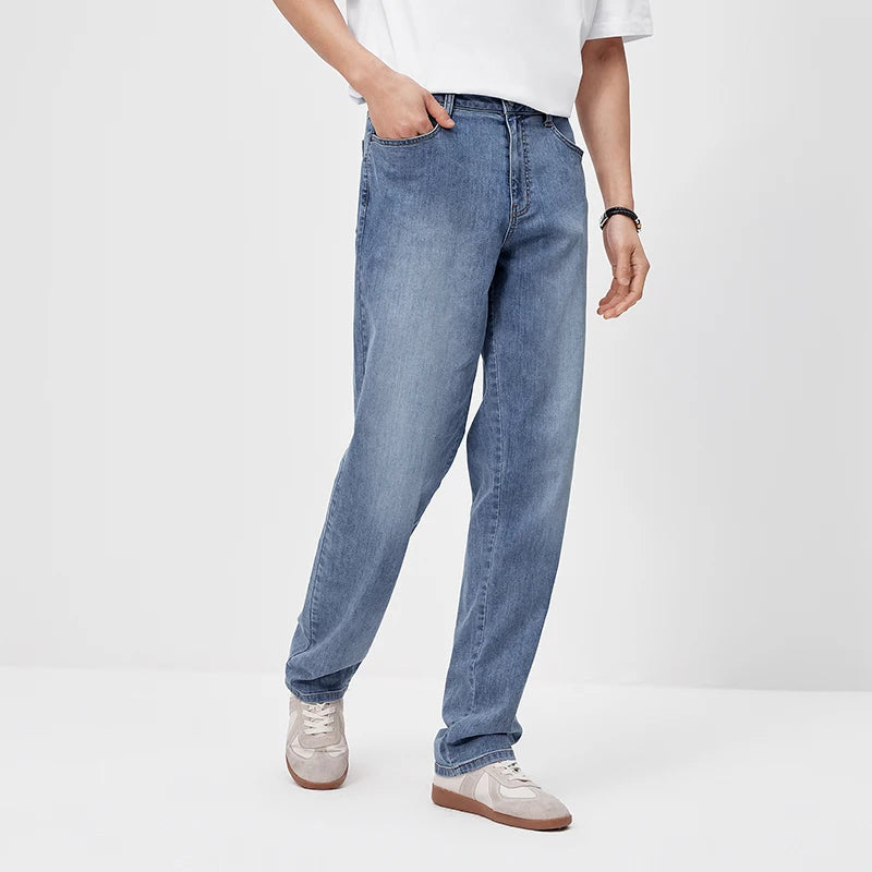 Semir Men Jeans Vintage 2026 Washed Stretch Straight Urban Casual Everyday Style Soft Comfortable Daily Wear Trendy Versatile
