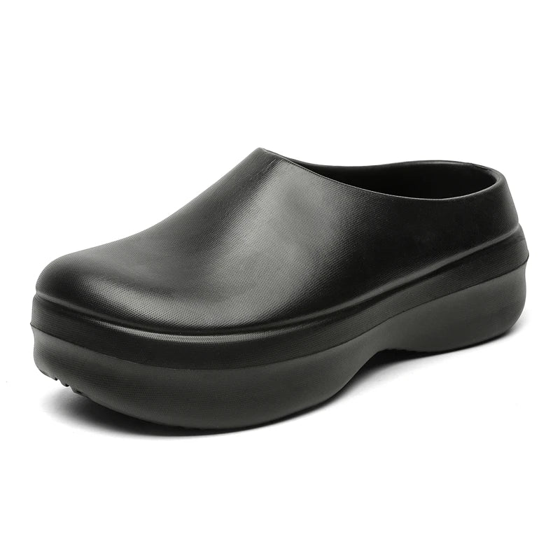 Hotel Chef Slippers Four Season New Non-slip Waterproof Oil-proof Soft-sole Kitchen Work Shoes Men's Outdoor Casual Safety Shoes