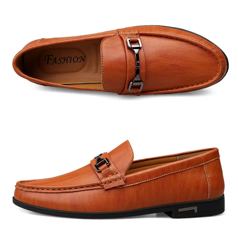 Spring Autumn Men Casual Luxury Leather Men's Loafers Lofer Shoes Loafer Loffers Slip-On Mocasines Hombre Dropshipping