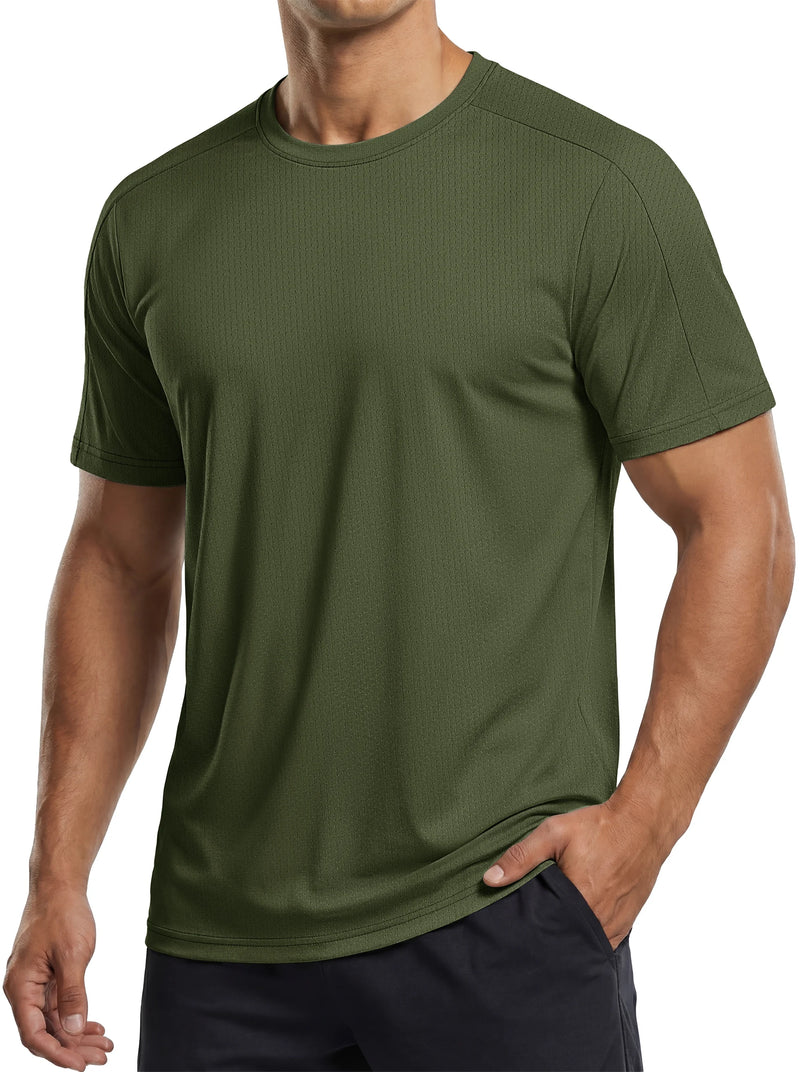 TACVASEN Mens Workout Shirts Mesh Cool Athletic Dry Fit Short Sleeve Running T-Shirts Gym Moisture Wicking Performance Tee Tops