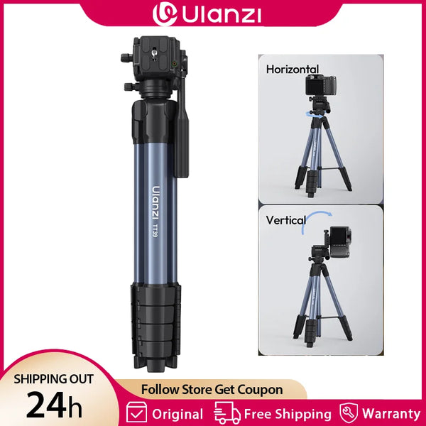 ជើងកាមេរ៉ាវីដេអូ Ulanzi TT39 1.55M ជើងកាមេរ៉ាធ្វើដំណើរ ជាមួយក្បាលបែប Panoramic 360° ប្តូរផ្ដេក និងបញ្ឈររហ័ស ផ្ទុកអតិបរមា 3KG