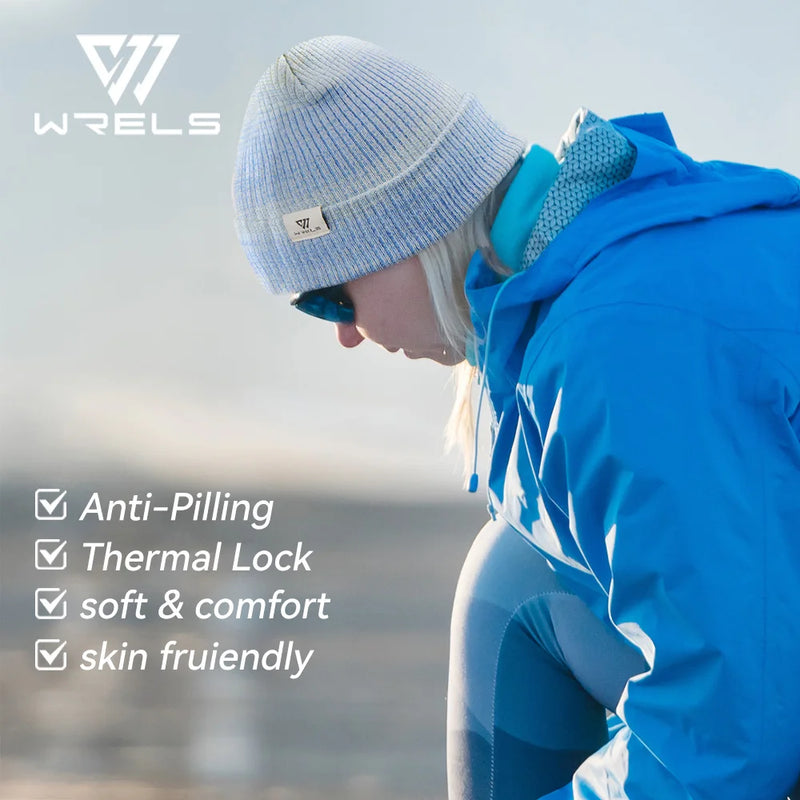 WRELS Winter Beanie Hat for Men Women Warm Knitted Fashion Soft Windproof Watch Cap Skiing Outdoor Sports Thermal Warm Skull Cap