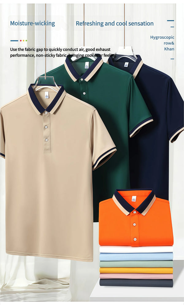 2026 Spring Causal  Polo Shirt Short Sleeve Turn-down Collar 10 Fashion Colors Corporate Office  Workwear Group  Custom  Logo